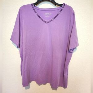 Catherines Suprema Collection Lavender V-Neck Top